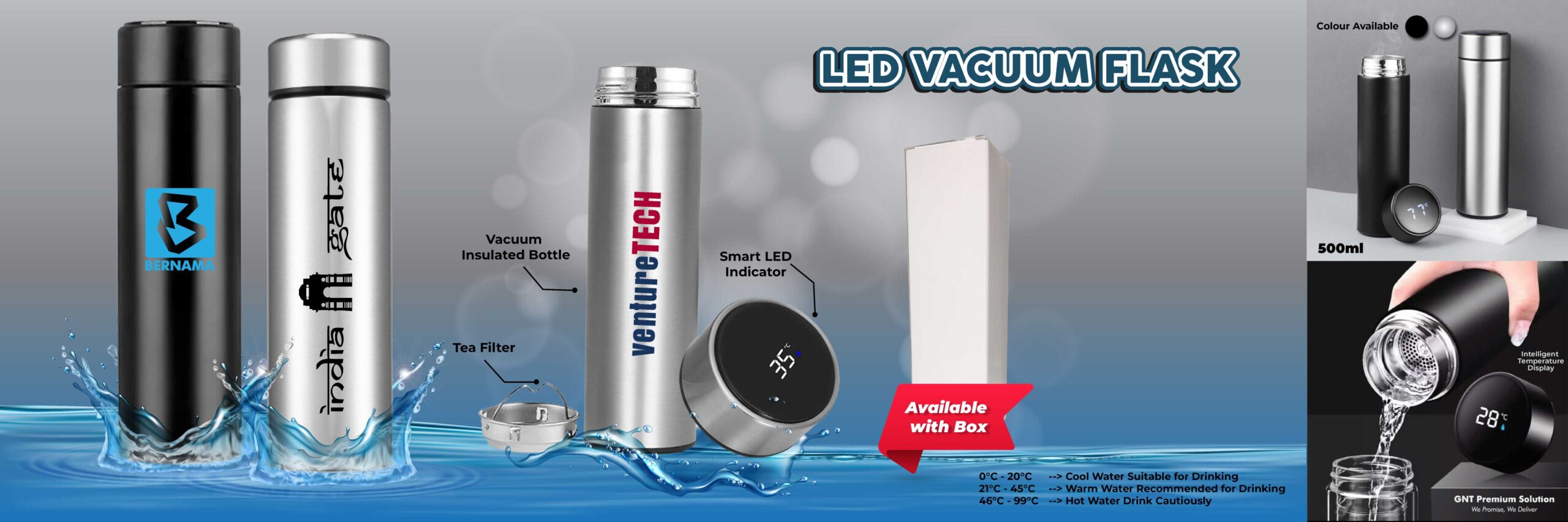 LED Vacuum Flask